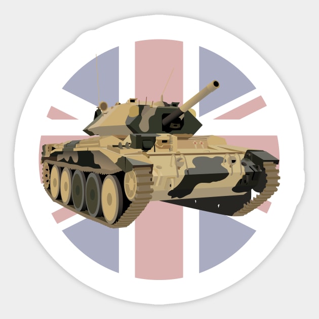 Crusader WW2 British Tank Sticker by NorseTech